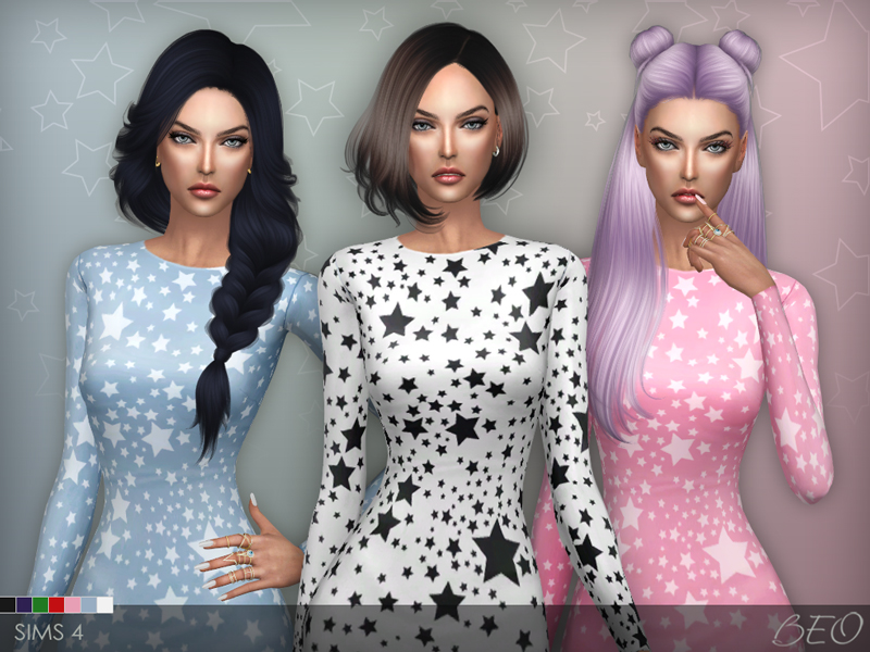Dress - Stars for The Sims 4 by BEO (1)